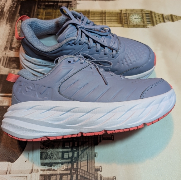 Hoka W Bondi SR Slip Resistant Moonlight Pale Dusk Running Shoes Women Size 8.5 - Picture 11 of 14